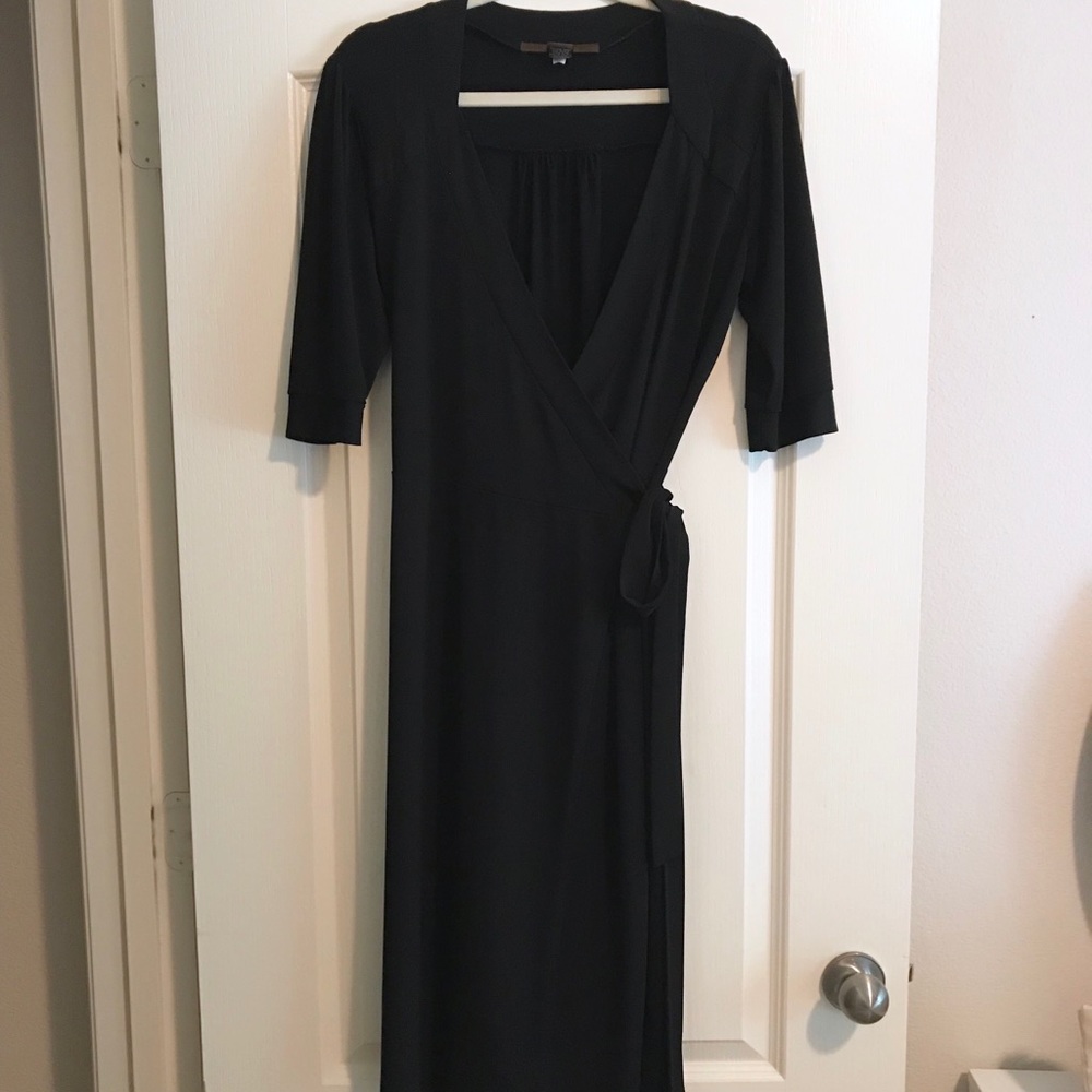 Medina Black Wrap Dress - Size Large - EUC!